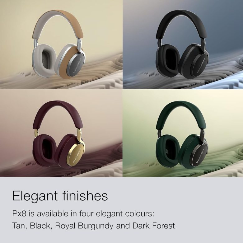 Bowers & Wilkins Limited Edition Px8 Over-Ear Wireless Headphones, Advanced Active Noise Cancellation, Luxurious Materials, 30-Hour Battery Life, 15-Min Quick Charging, Dark Forest - Image 6