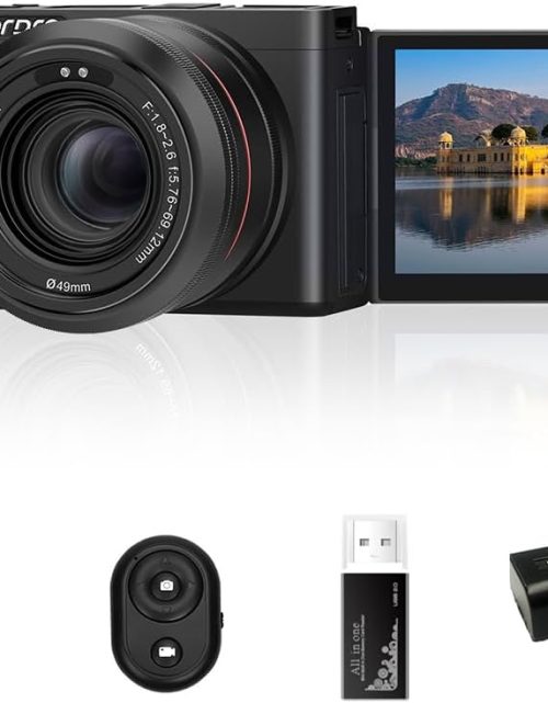 ORDRO G730 5K Mirrorless Camera 12x Optical Zoom, 3.2" Vari-Angle Touchscreen, Auto/Manual Focus for Vlogging and Photography