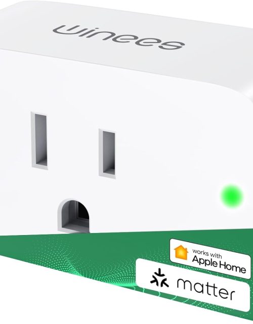 Matter Smart Plug 1 Pack, Smart Outlet That Work with Alexa, Alexa Smart Plugs 15A/1800W Max, Home Automation, APP Remote Control, Timer&Schedule, 2.4GHz Wi-Fi Only