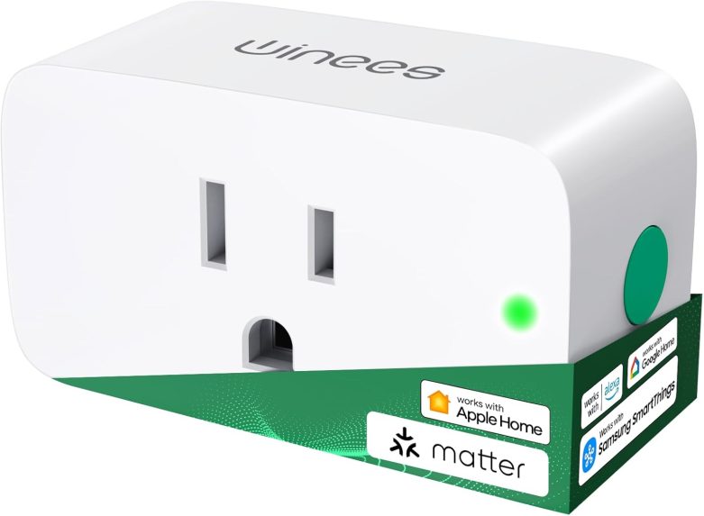 Matter Smart Plug 1 Pack, Smart Outlet That Work with Alexa, Alexa Smart Plugs 15A/1800W Max, Home Automation, APP Remote Control, Timer&Schedule, 2.4GHz Wi-Fi Only