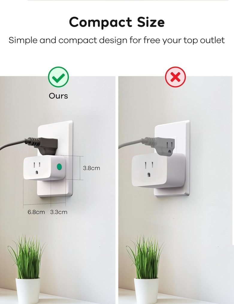 Matter Smart Plug 1 Pack, Smart Outlet That Work with Alexa, Alexa Smart Plugs 15A/1800W Max, Home Automation, APP Remote Control, Timer&Schedule, 2.4GHz Wi-Fi Only - Image 8